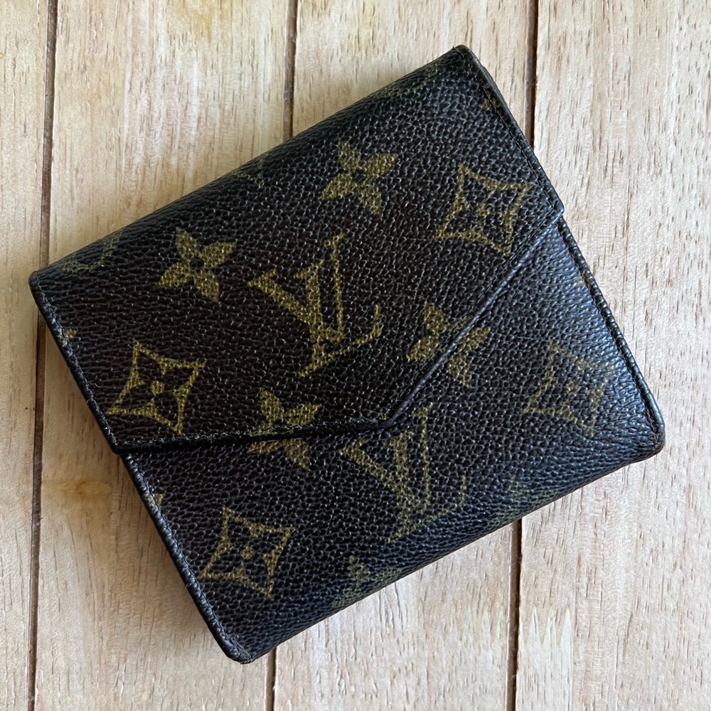 Louis Vuitton Authentic Monogram Vintage Tri-Fold Double Snap Wallet
